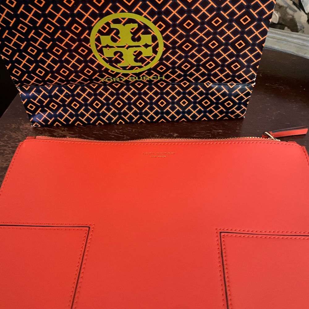 Tory Burch Vibrant Red Clutch